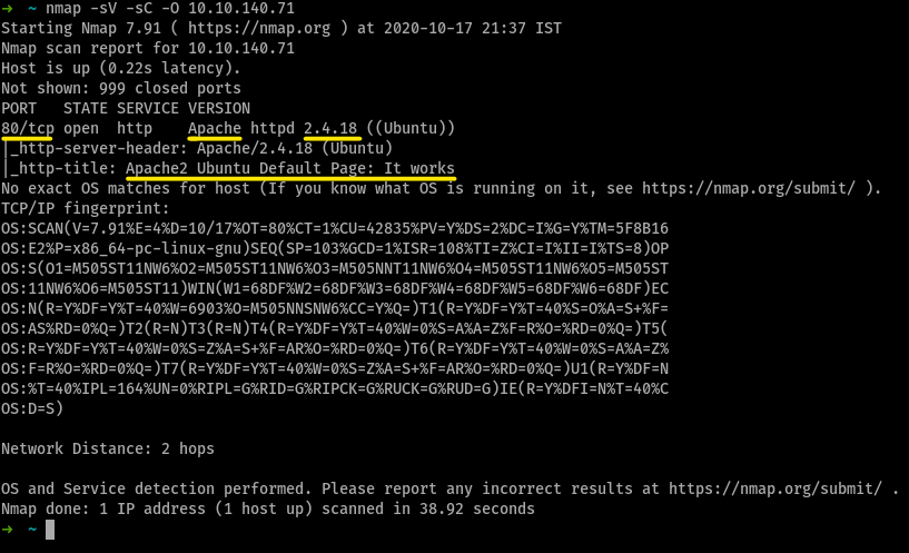 nmap scan