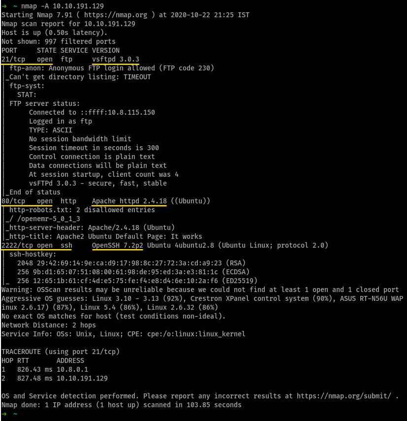 nmap scan